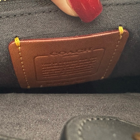 COACH Signature Jacquard Field Tote 30 Navy - Picture 10 of 11